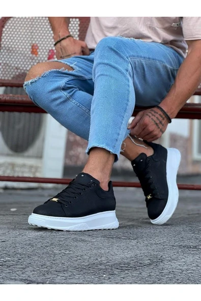 Wagoon WG501 Siyah Erkek Yüksek Taban Ayakkabı - Resim 2