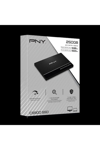PNY CS900 250GB 535/500MB/s 2,5" SATA3 SSD (SSD7CS900-250-RB) - Resim 7