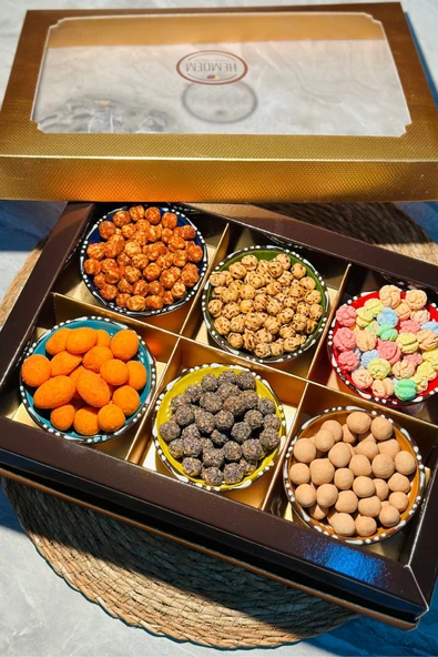 Hediyelik Karışık Lüx Leblebi Kutusu 440 gr -04 - Resim 3