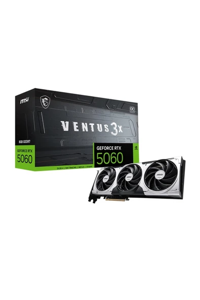MSI GeForce RTX 5060 8GB VENTUS 3X OC GDDR7 128Bit DX12 Gaming (Oyuncu) Ekran Kartı ürün görseli