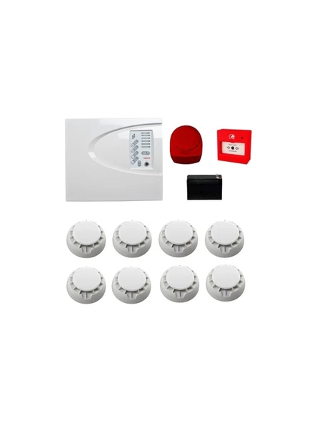 Teletek Konvansiyonel Sistem Yangın Alarm Seti 8 Li ürün görseli