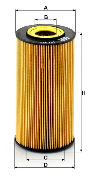 HU 934 x - Yağ filtresi -  MANN FILTER - Resim 2