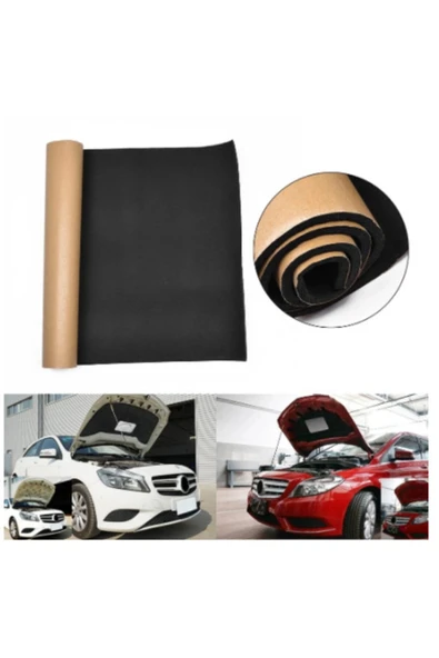 Oto Araç Karavan Ev Kaput Ses Yalıtım Süngeri Yapışkanlı Alev Almaz 9mm 100x150cm ürün görseli
