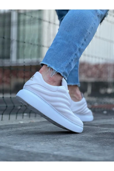 Wagoon WG094 Beyaz Cilt Erkek Casual Ayakkabı - Resim 3
