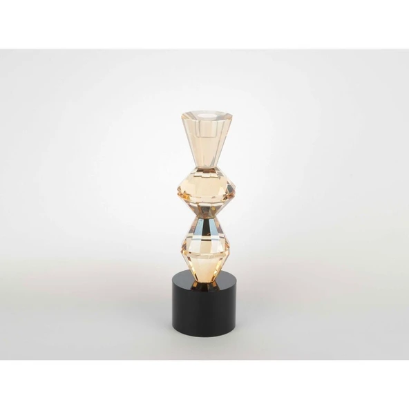 Mikasa Moor Kristal Şampanya Şamdan 27x7cm ürün görseli