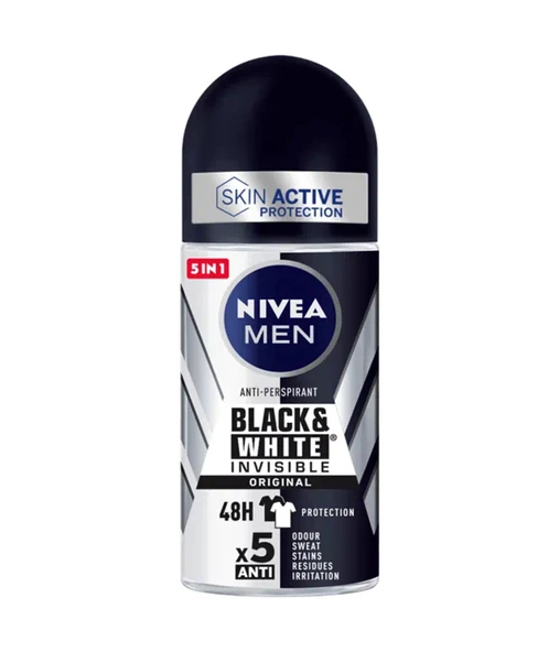 Nivea Men Black & White Invisible Deodorant roll-on 50 ml ürün görseli