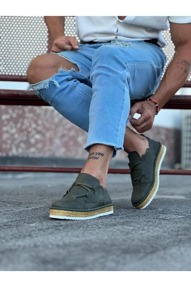 Wagoon WG015 Haki Erkek Casual Ayakkabı - Resim 2