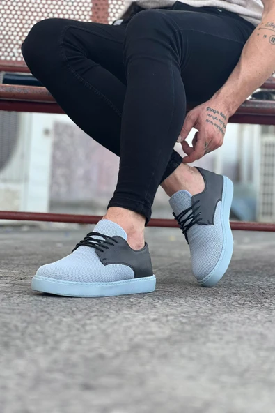 Wagoon WG016 Gri Triko Erkek Casual Ayakkabı - Resim 2