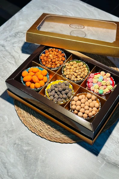 Hediyelik Karışık Lüx Leblebi Kutusu 440 gr -04 - Resim 5