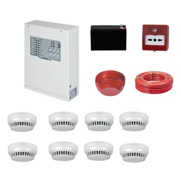 Teknim Konvansiyonel Sistem Yangın Alarm Seti 8 Li Kablo Dahil ürün görseli