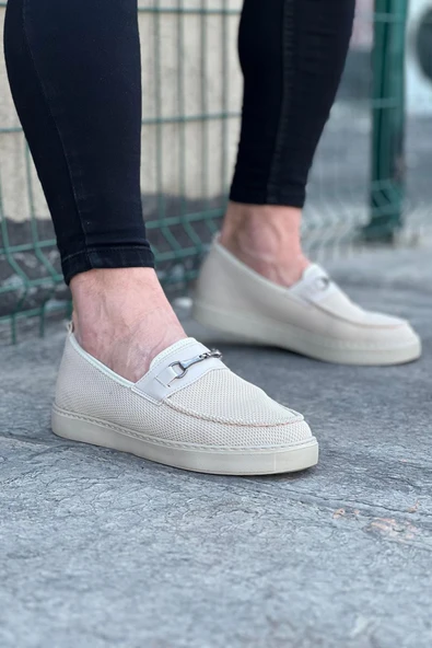 Wagoon WG060 Bej Triko Babet Erkek Casual Ayakkabı - Resim 3