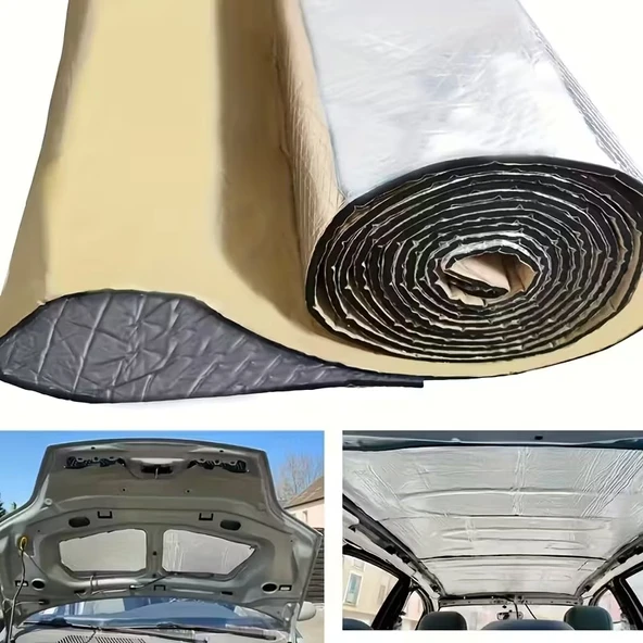 Oto Karavan Ev Ses Akustik 6mm 50cmx100cm (0,50M2) Folyolu Yapışkanlı Kauçuk Yalıtım ürün görseli