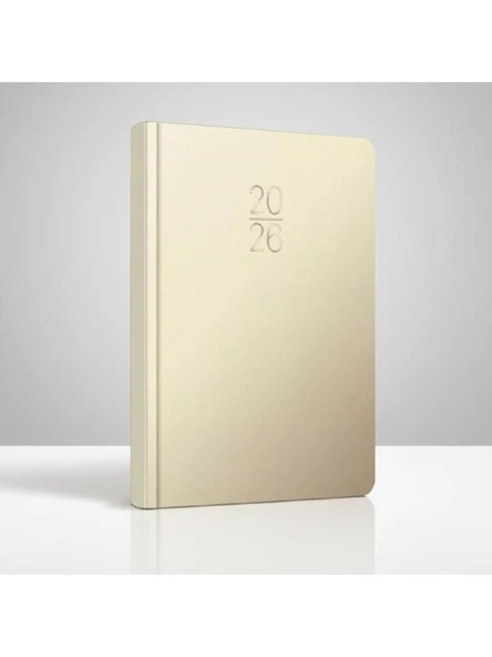 Gıpta 2026 Eko 20X28 cm Ciltli Haftalık Ajanda 122-ECK Krem ürün görseli 1