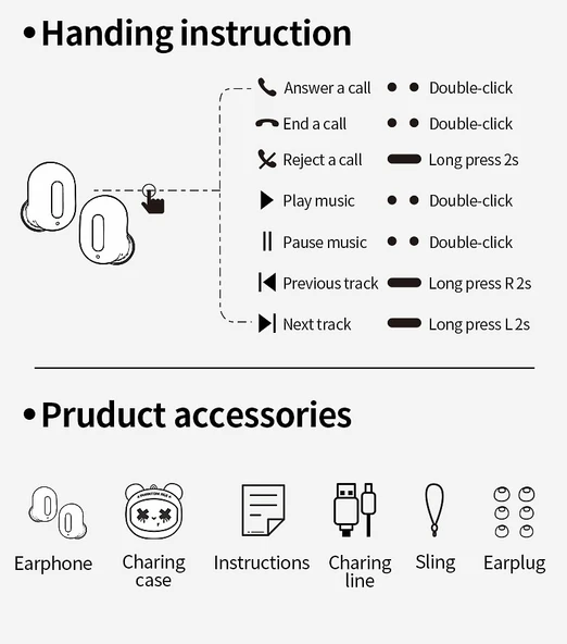 -05D Face Change Bibo BabyVolkano G TWS Kulaklık - Resim 6