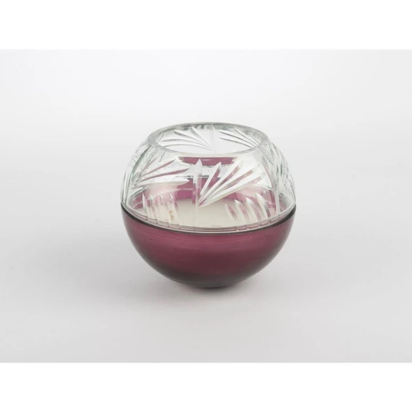 Mikasa Moor Bordo Cam Kapaklı Mum 13x11cm ürün görseli