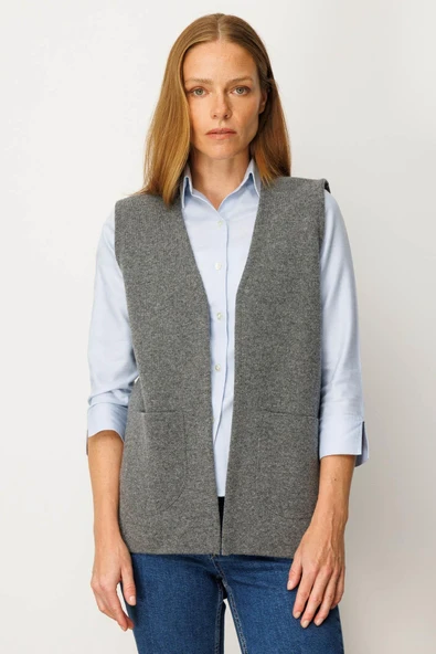 25044 DESEN TRİKO ÇELİK ÖRGÜ ANNE YELEĞİ - Resim 9