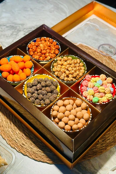 Hediyelik Karışık Lüx Leblebi Kutusu 440 gr -04 - Resim 2