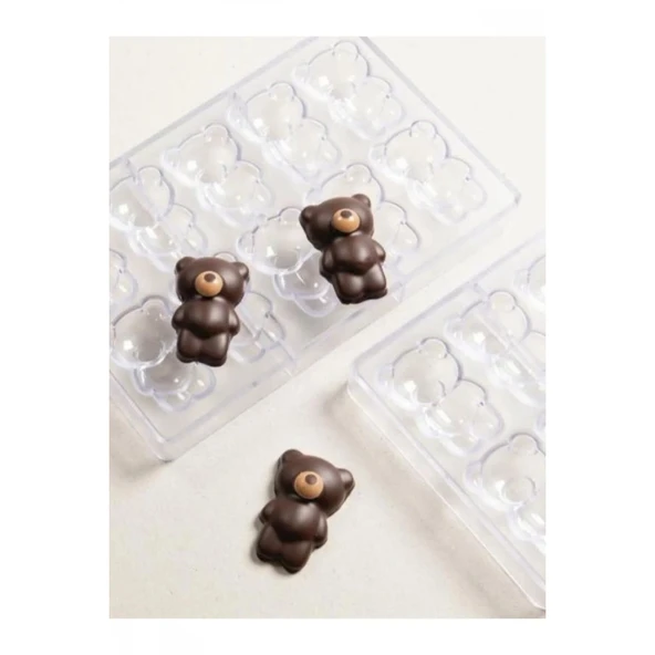 Polikarbon TEDDY BEAR Çikolata Kalıbı 27 gr | Cm-4117 - Resim 2