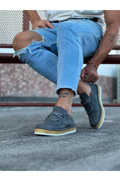 Wagoon WG015 Gri Erkek Casual Ayakkabı - Resim 2