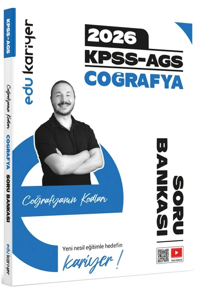 Edu Kariyer Coğrafyanın Kodları 2026 KPSS-AGS Coğrafya Video Çözümlü Soru Bankası ürün görseli