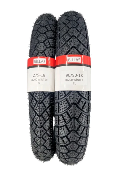 Billas KIŞLIK LASTİK 90/90-18 VE 275-18 TAKIM TL (TUBELESS - DUBLEKS) - Resim 2