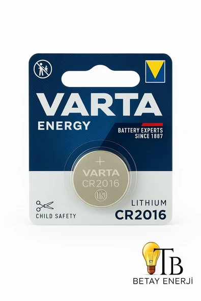 Varta CR2016 Lithium 3V ince düğme pil ürün görseli
