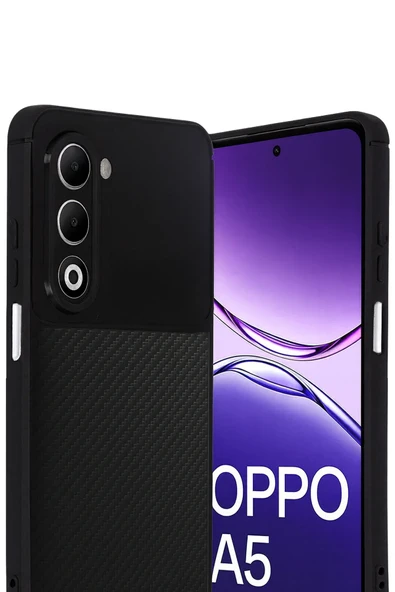 Oppo A5 4G Kılıf Karbon Görünümlü Silikon Azn-Negro - Resim 2