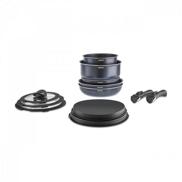 Karaca Biodiamond Easy Clip 12 Parça İndüksiyon Tabanlı Tencere Seti - Resim 10