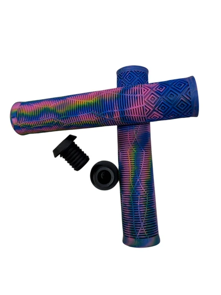 17 CM Mtb Bmx Freeride Elcik Silikon Bisiklet Elcik Kaymaz Yapı Dirt Jump Bisiklet Elciği Mor Mavi - Resim 3