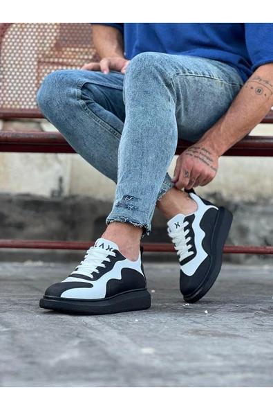 Wagoon WG301 Kömür Beyaz Erkek Casual Ayakkabı - Resim 3