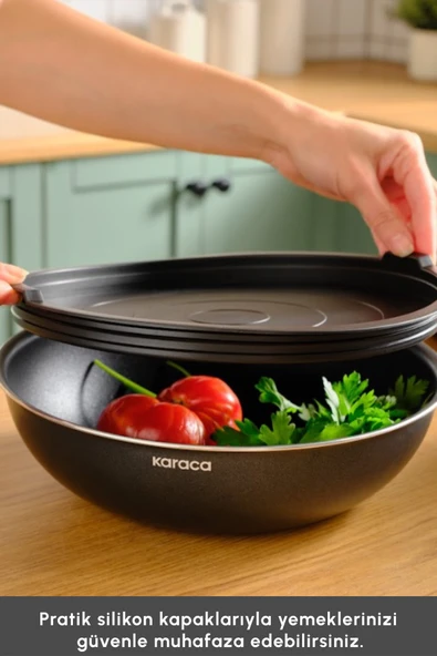 Karaca Biodiamond Easy Clip 12 Parça İndüksiyon Tabanlı Tencere Seti - Resim 7