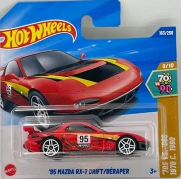 Hot Wheels Tekli Arabalar '95 Mazda RX-7 Drift JBB57 ('70s vs '90s) ürün görseli