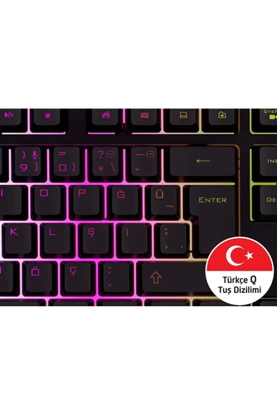 Rampage Kb-rx7 Alpor Pro Siyah Rgb Q Gaming Oyuncu Klavyesi - Resim 3