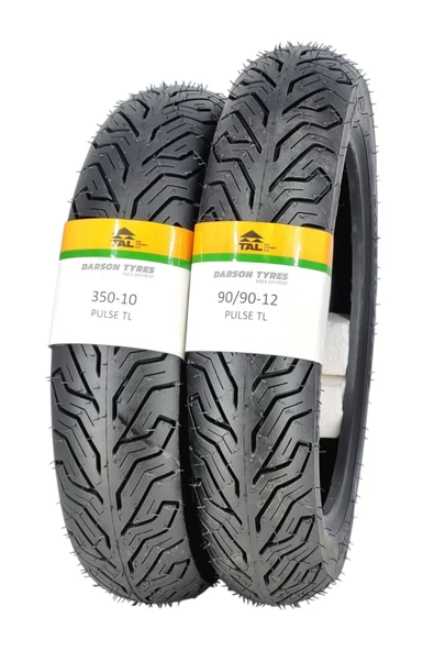 DARSON TYRES SPONTİNİ LASTİK TAKIMI 350-10 VE 90/90-12 TL (TUBELESS - DUBLEKS) - Resim 2
