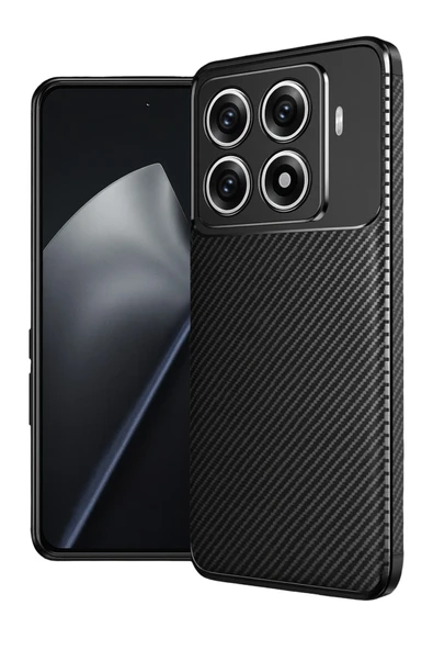 Xiaomi Mi 15T Pro Kılıf Karbon Görünümlü Silikon Azn-Negro ürün görseli 1