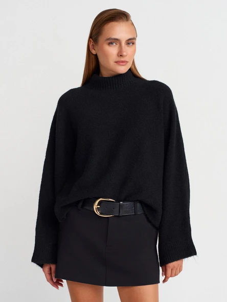 10817 DİLVİN YUMUŞAK DOKULU YARASA KOL TRİKO KAZAK ürün görseli