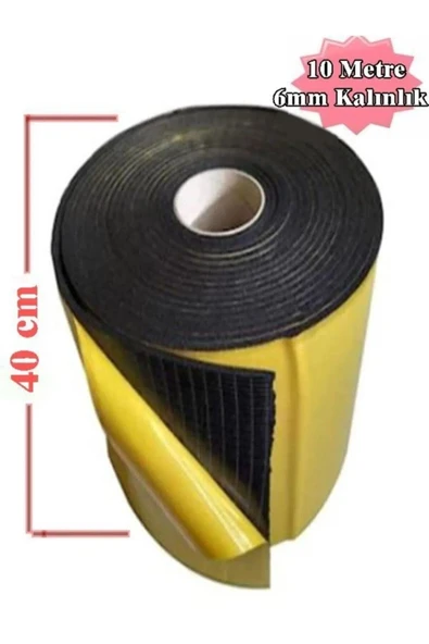 Araç Oto Ses Isı Yalıtım 40cmx10metre 6mm Yapışkanlı Kauçuk İzolasyon Malzemesi ürün görseli