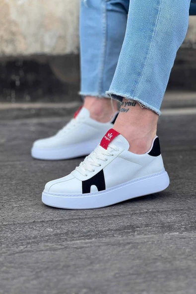 Wagoon WG040 Beyaz Siyah Erkek Casual Ayakkabı ürün görseli