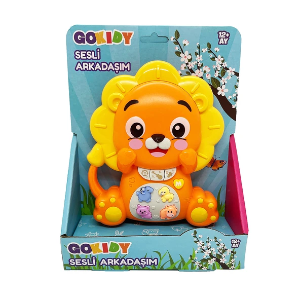 Sevimli Arkadaşım Aslan Sesli ve Eğitici Bebek Oyuncağı – Işıklı, Hayvan Sesli ürün görseli