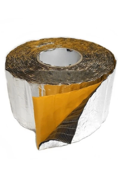 Araç Oto Ses Isı Yalıtım Bandı 3mm x 10cm x 5metre Alüminyum Folyolu Kauçuk Bant Izolasyon Malzemesi ürün görseli