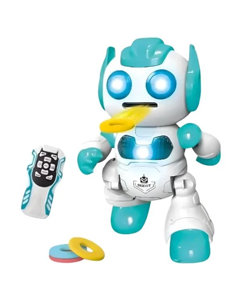 Pasifik Toys Uzaktan Kumandalı Disk Atan Robot Mavi 60630 - Resim 2