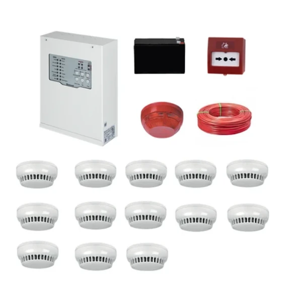 Teknim Konvansiyonel Sistem Yangın Alarm Seti 13 Lü Kablo Dahil ürün görseli