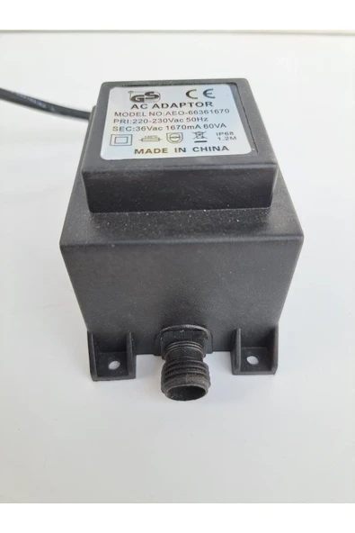 Nem Nozülü adaptor 230Vac 50Hz 36Vac 1670mA 60VA - Resim 2