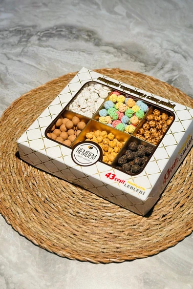 Hediyelik Karışık Lüx Leblebi Kutusu 500 gr -02 - Resim 4
