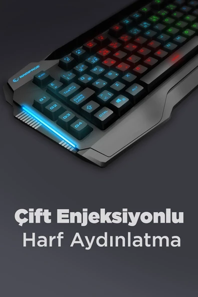Rampage Kb-r63 Stage Rainbow Rgb Aydınlatmalı Makrolu Gaming Oyuncu Klavyesi - Resim 7