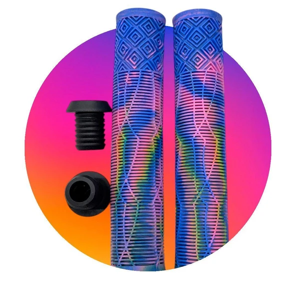 17 CM Mtb Bmx Freeride Elcik Silikon Bisiklet Elcik Kaymaz Yapı Dirt Jump Bisiklet Elciği Mor Mavi - Resim 2