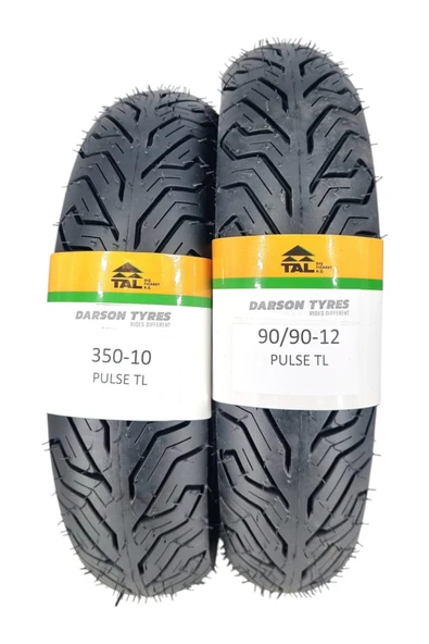 DARSON TYRES SPONTİNİ LASTİK TAKIMI 350-10 VE 90/90-12 TL (TUBELESS - DUBLEKS) - Resim 3