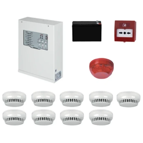 Teknim Konvansiyonel Sistem Yangın Alarm Seti 9 Lu Kablo Dahil ürün görseli