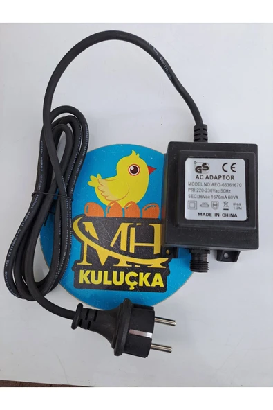 Nem Nozülü adaptor 230Vac 50Hz 36Vac 1670mA 60VA ürün görseli