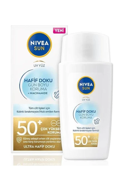 Nivea Sun Hafif Dokulu 40 ml 50 Faktör Güneş Kremi ürün görseli